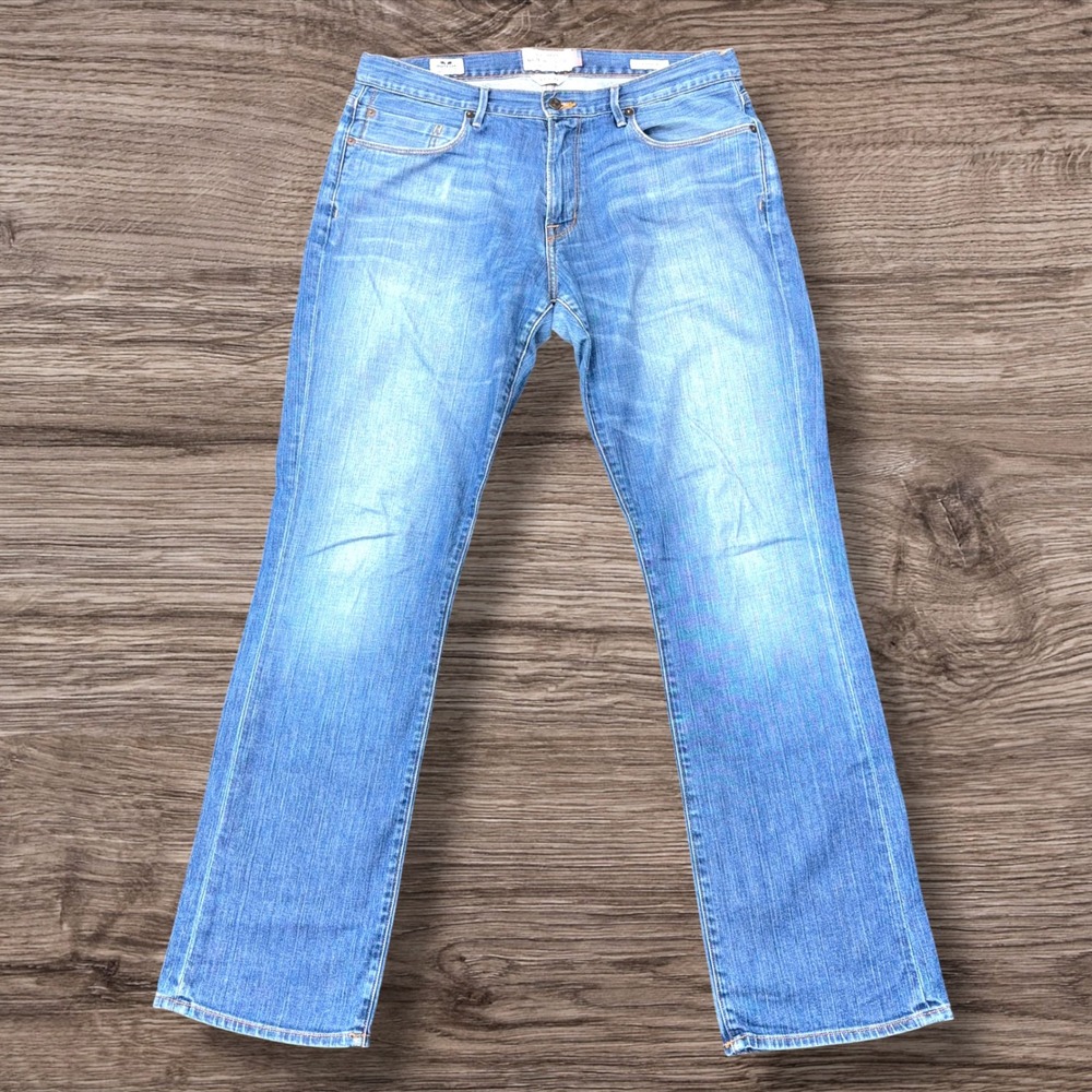 Lucky Brand 221 Original Boot White Oak Cone Denim Jeans Mens 34x32 Made in USA